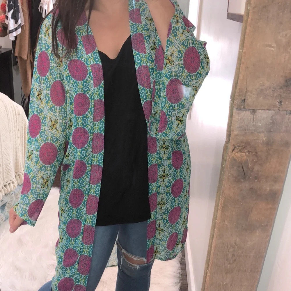 Honey Belle medium oversized floral boho kimono